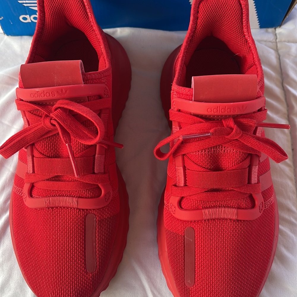 Adidas Boys U Path Run FW1365 Red Running Shoes Sneakers Size 6 Red